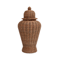 Rattan amphora vase