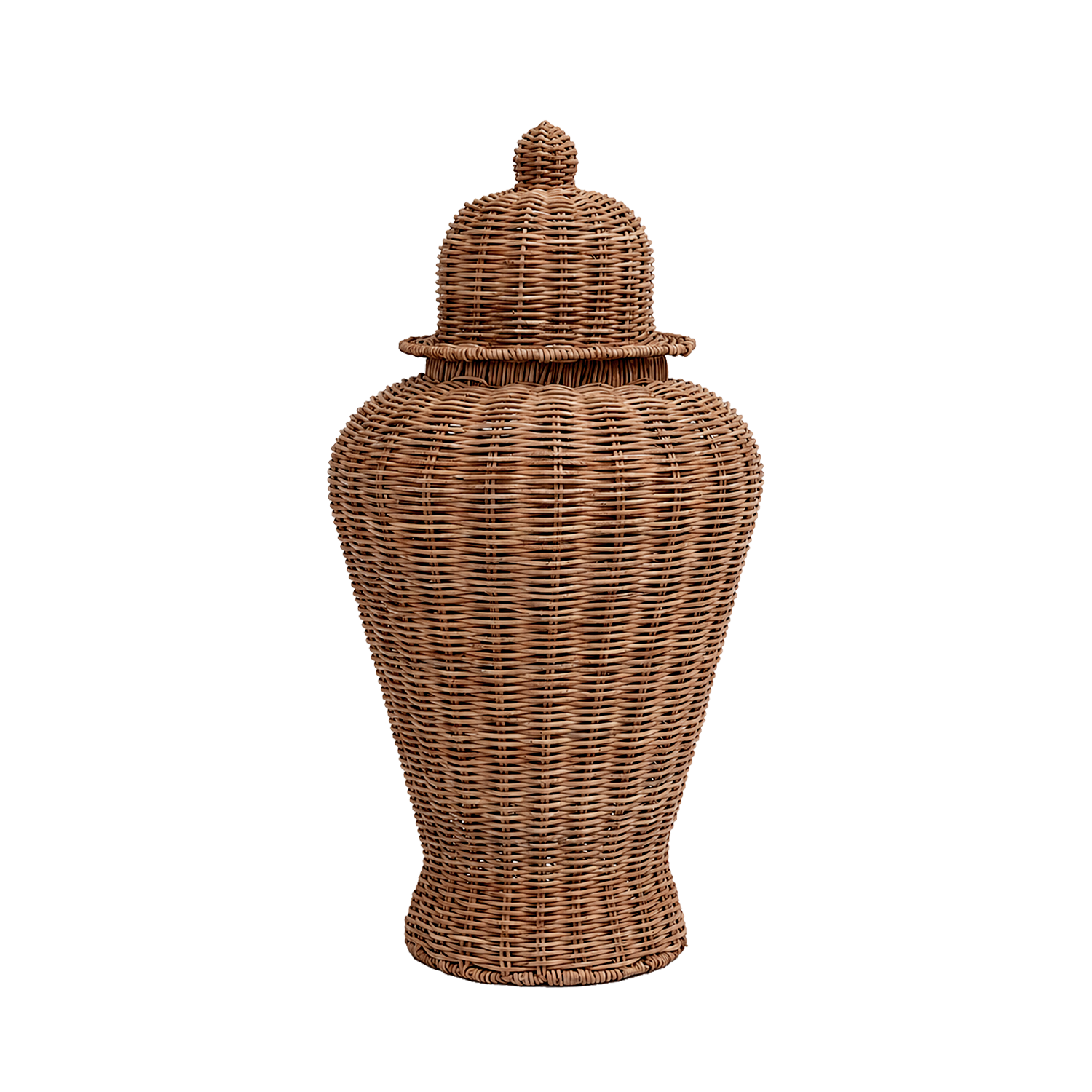 Rattan amphora vase