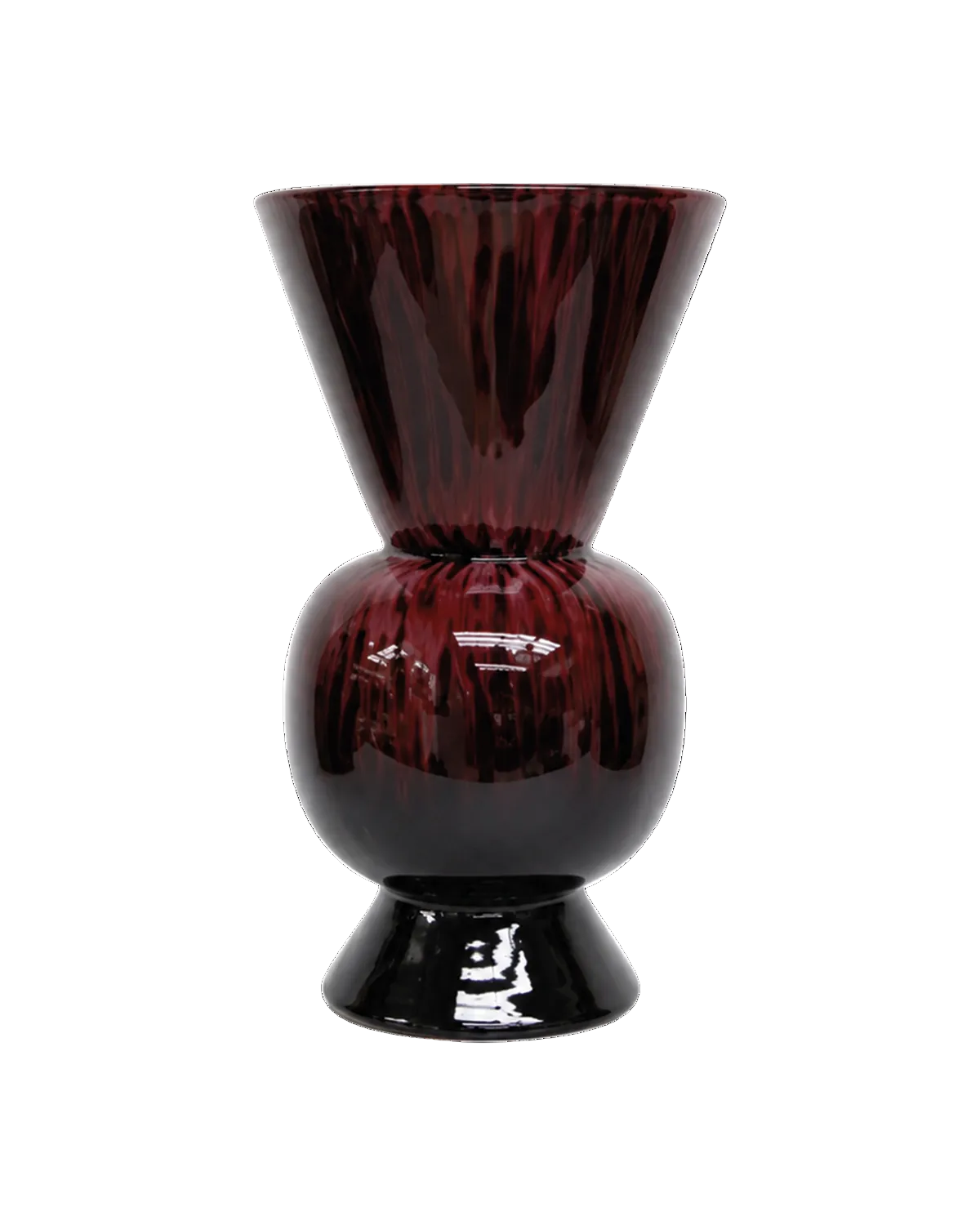 Sienna høy vase, burgunder