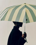 Regn Stripete paraply - Gul og Grønn