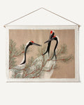 Cranes & Pine - Veggteppe 90x70