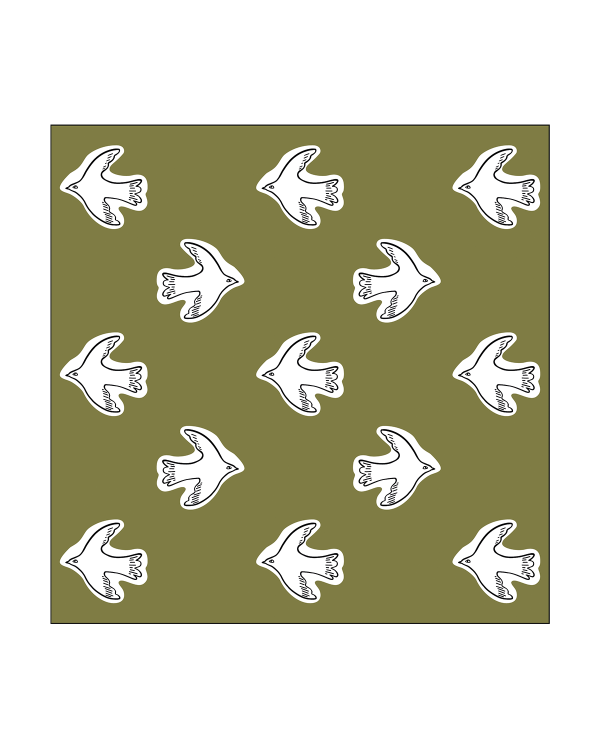 Khaki Bird Servietter 20 stk