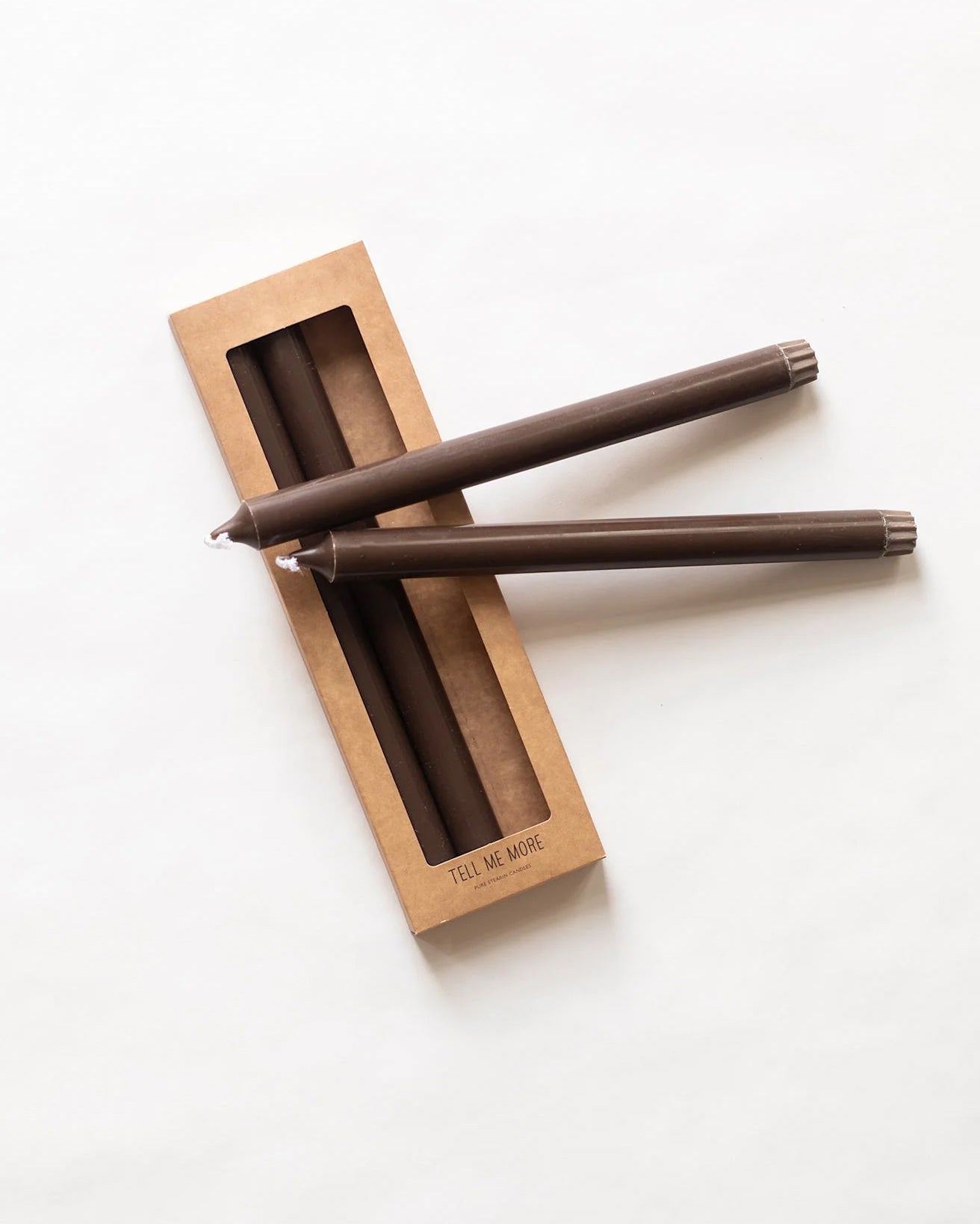 Stearinlys Dinner Brown- 4 pakk