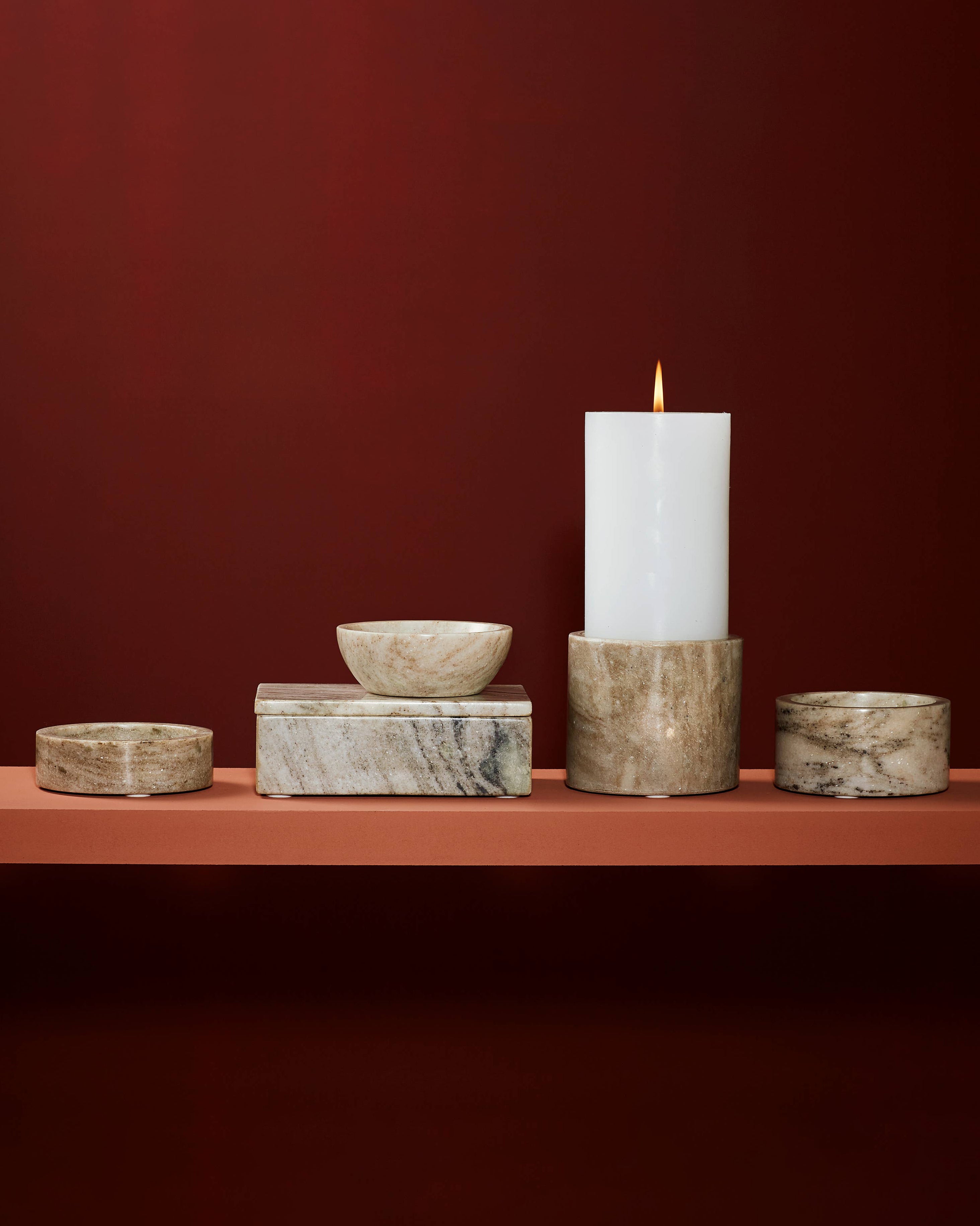 Marmor Boks Stor - Brun