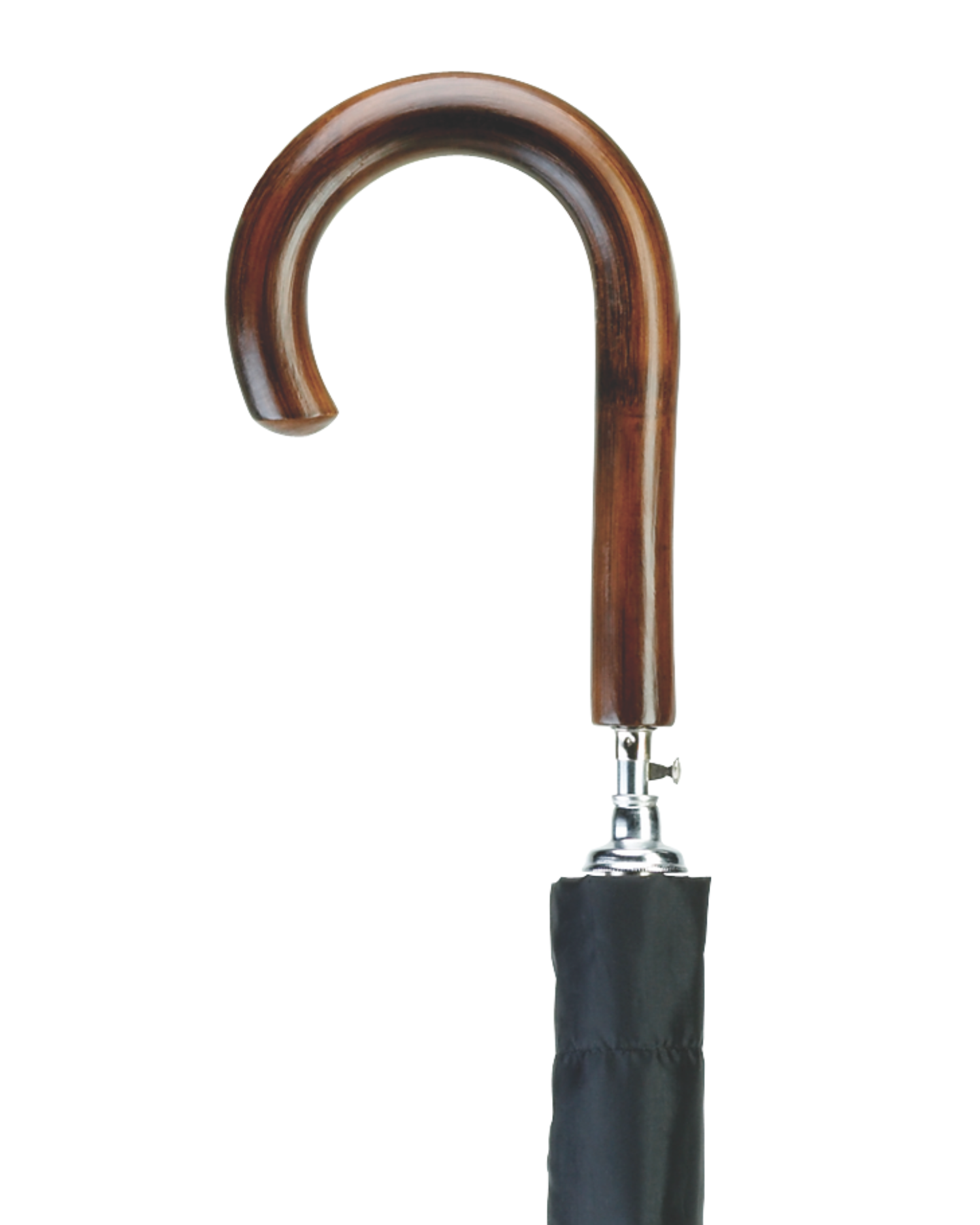 Dark Wood Crook Paraply
