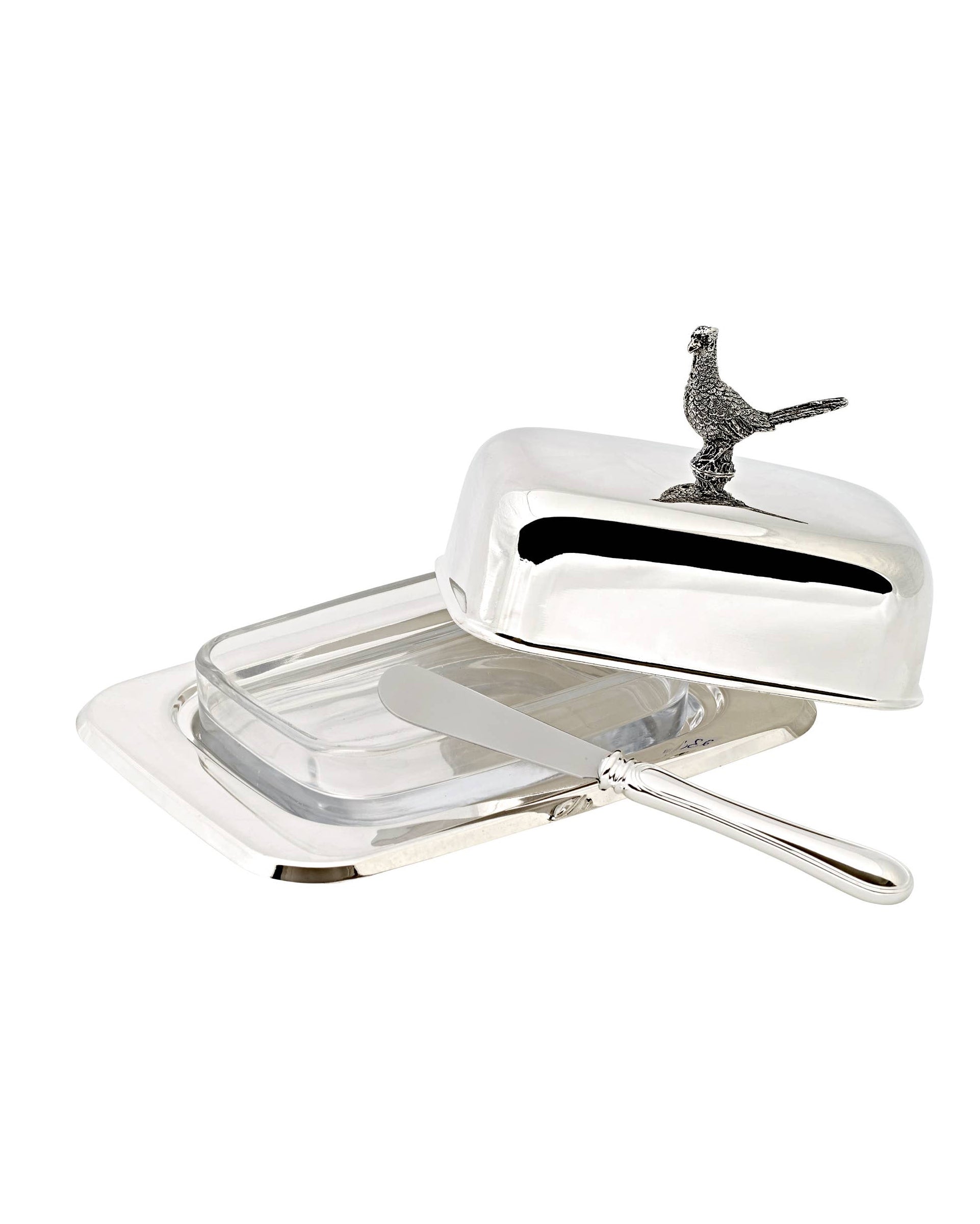 Smørboks Fasanmotiv 18 cm