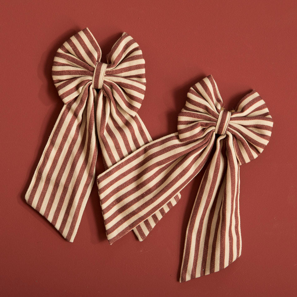 Sløyfe Stripete Burgunder