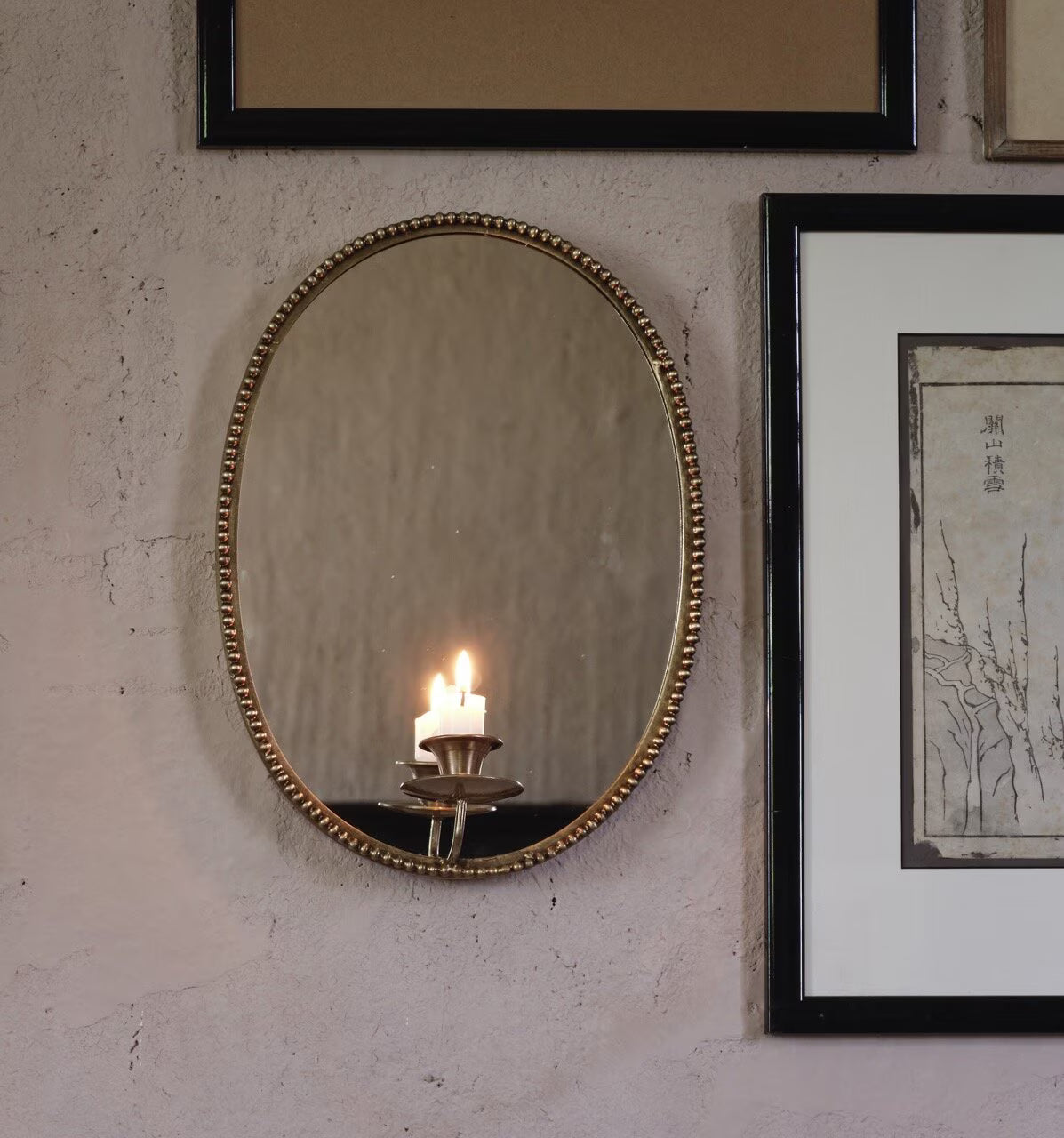 Speil Louise Med Lysholder