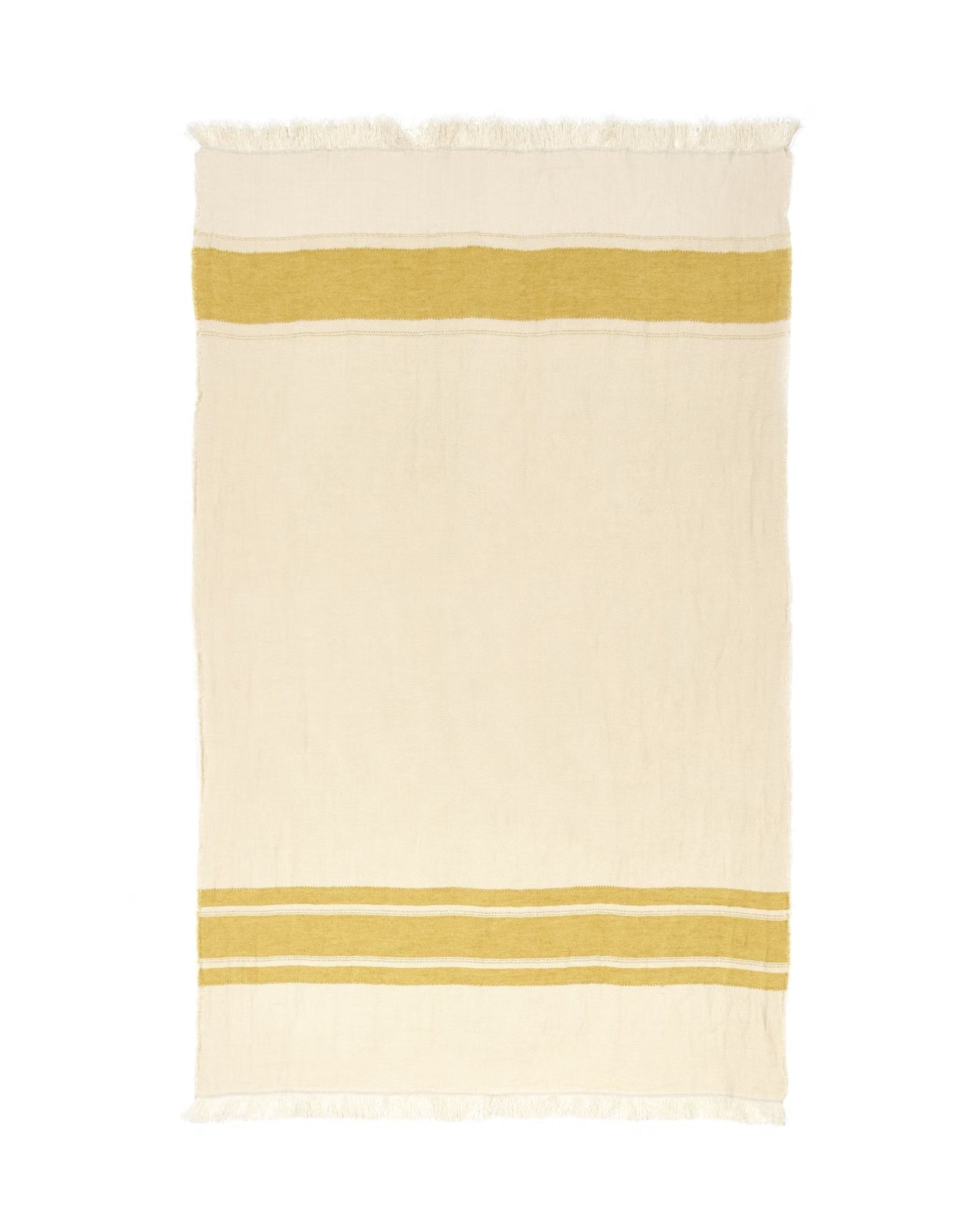 Mustard stripe Pledd - 110x180 cm