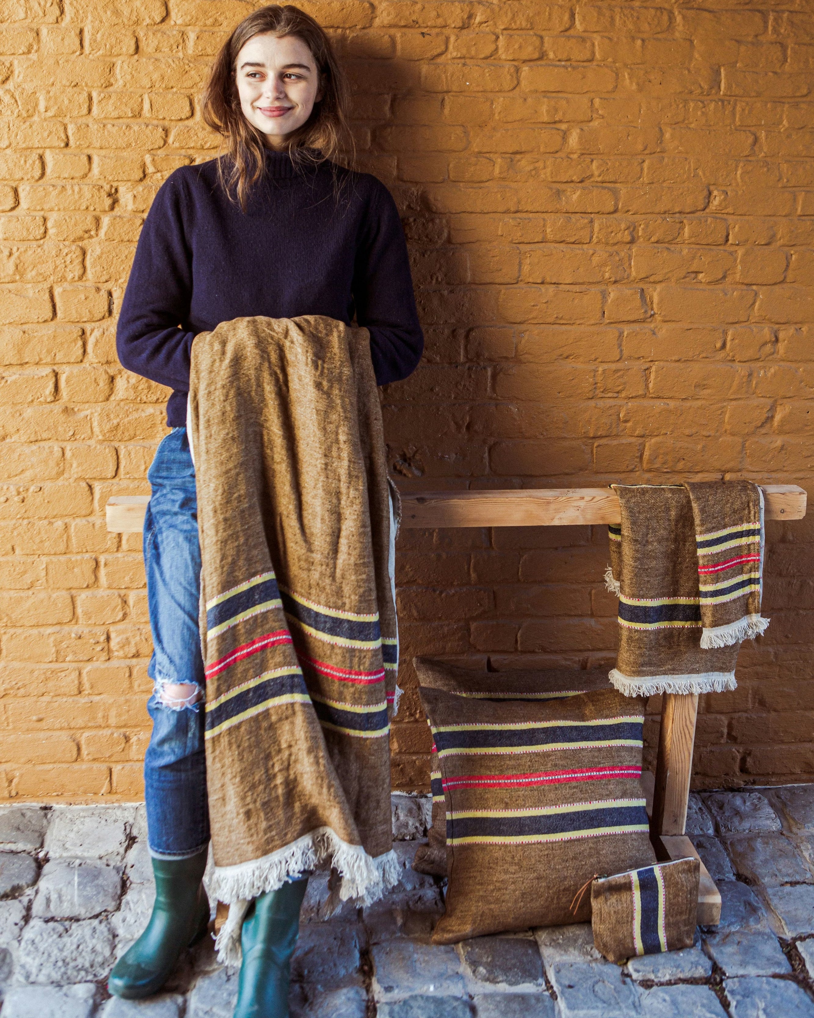 The Belgian Towel Fouta - Camp stripe 110x180 cm