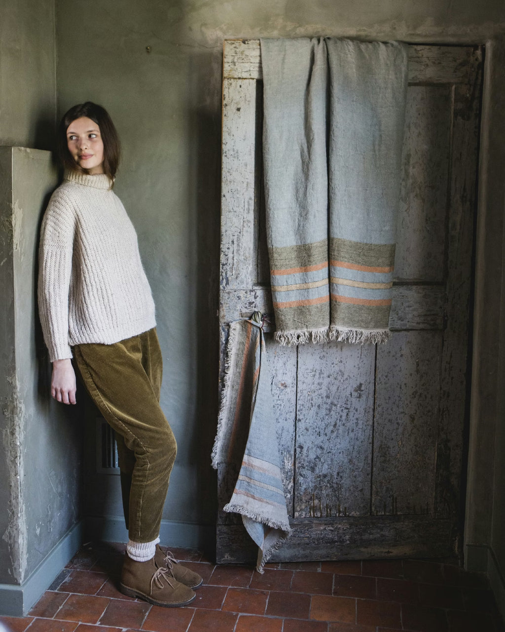 The Belgian Towel Fouta - Multi stripe 110x180 cm