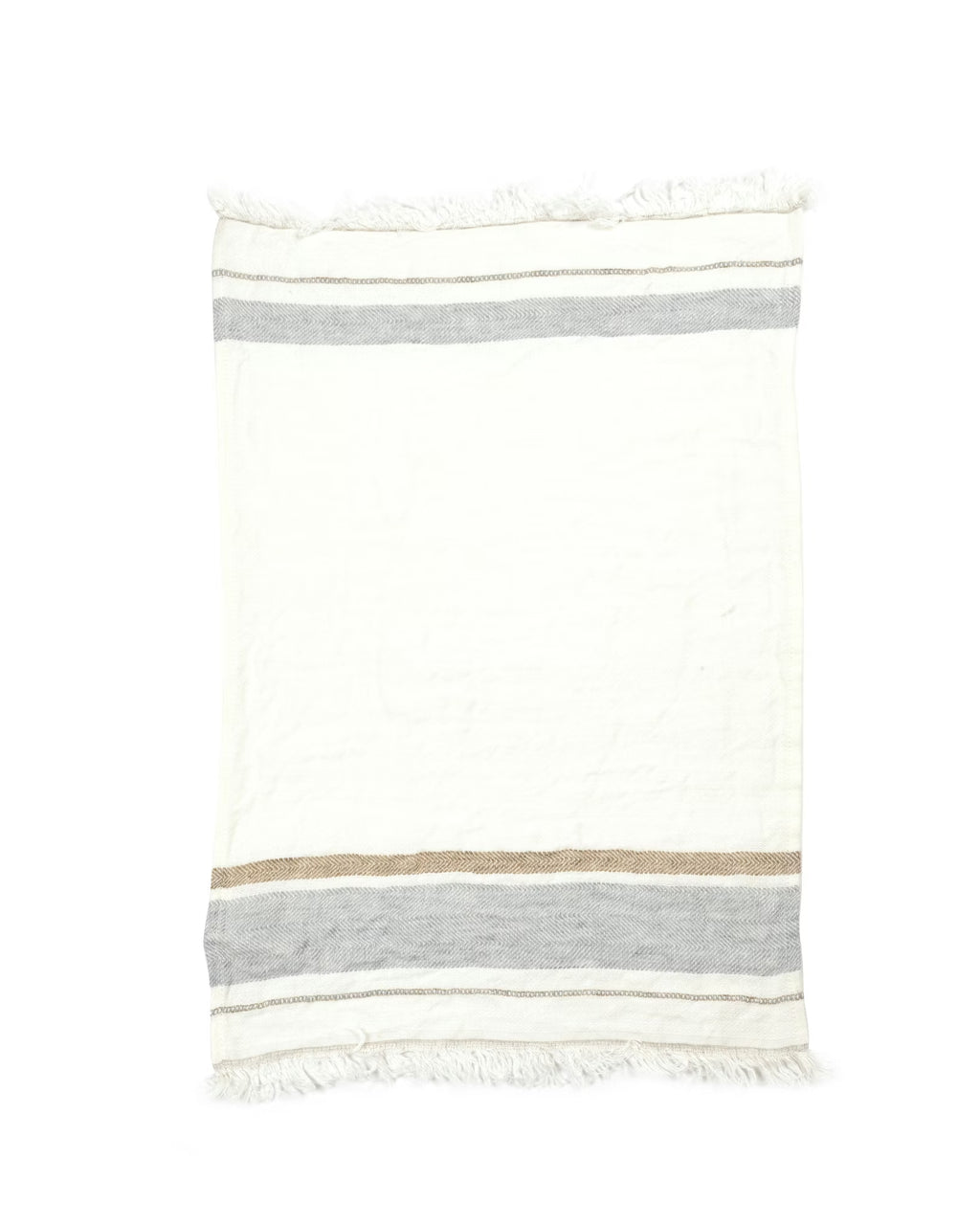 The Belgian Guest Towel - Oyster Stripe