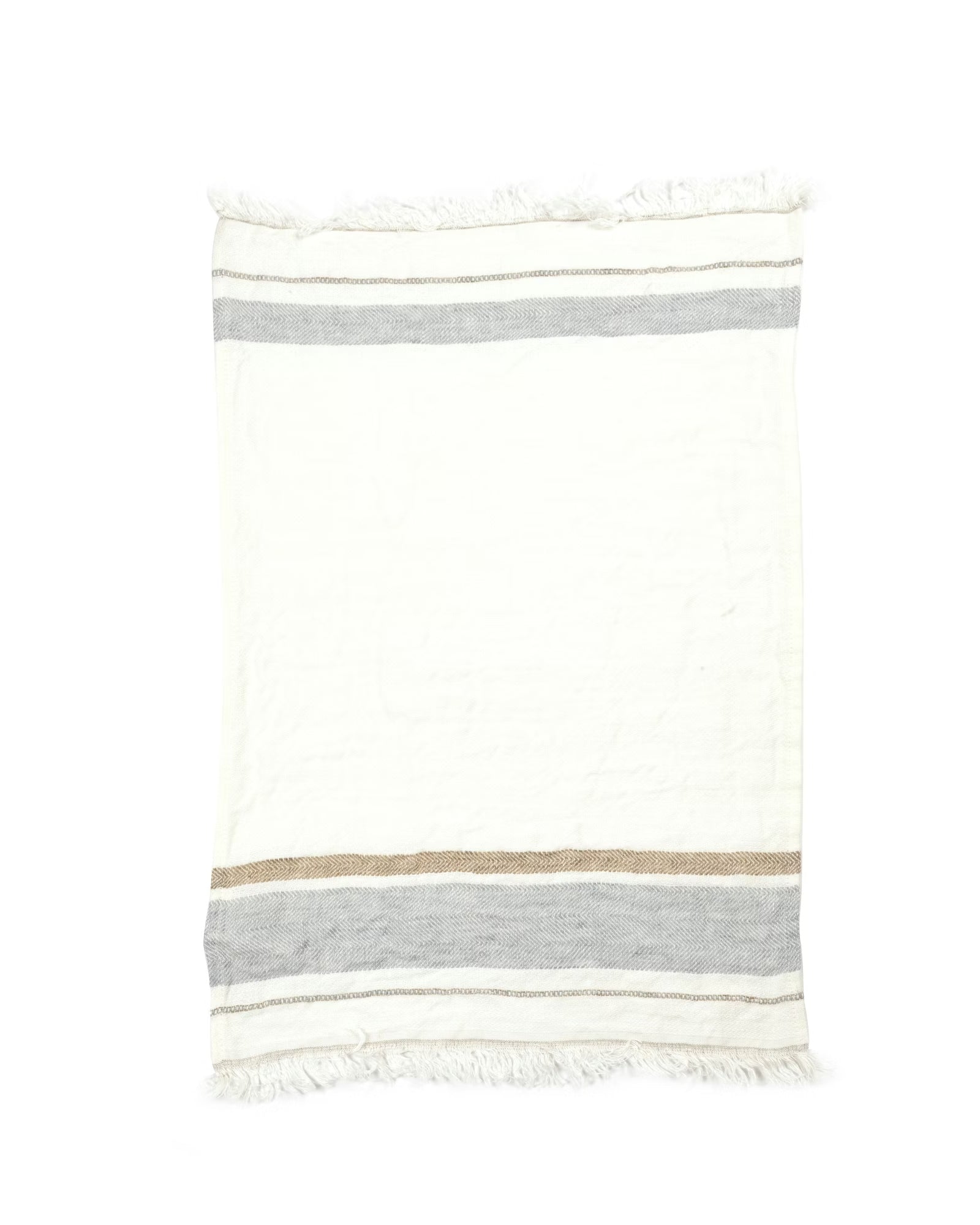 The Belgian Guest Towel - Oyster Stripe